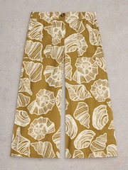 White Stuff Green Roxy Linen Blend Culottes - Image 5 of 6