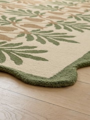 Nina Campbell Green Holland Park Wool Tufted Rug - Image 3 of 5