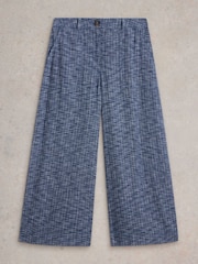 White Stuff Blue Roxy Linen Blend Culottes - Image 5 of 6