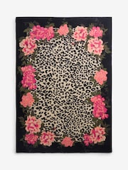 Rockett St George Leopard Love Floral Border Tufted Rug - Image 2 of 5