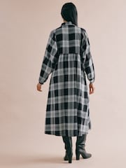 Albaray Check Pocket Black 100% Organic Cotton Shirt Dress - Image 2 of 4