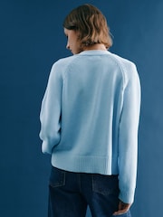 Albaray Relaxed V-Neck 100% Cotton Cardigan - Image 2 of 4