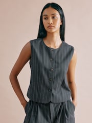 Albaray Grey Pinstripe Waistcoat - Image 1 of 7