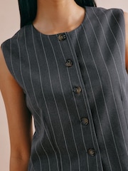 Albaray Grey Pinstripe Waistcoat - Image 3 of 7