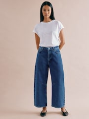 Albaray Blue 100% Organic Cotton Barrel Jeans - Image 1 of 4