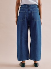 Albaray Blue 100% Organic Cotton Barrel Jeans - Image 2 of 4