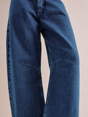 Albaray Blue 100% Organic Cotton Barrel Jeans - Image 3 of 4