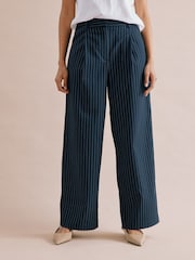 Albaray Navy Blue Pinstripe Trousers - Image 1 of 5