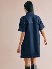 Albaray Blue Short Denim Shirt Dress - Image 2 of 4