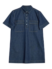 Albaray Blue Short Denim Shirt Dress - Image 4 of 4