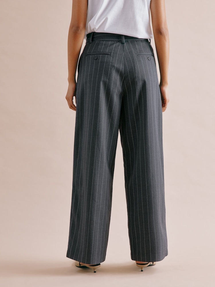 Albaray Grey Pinstripe Trousers - Image 2 of 5