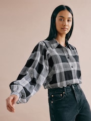 Albaray Black 100% Cotton Check Shirt - Bild 1 von 1
