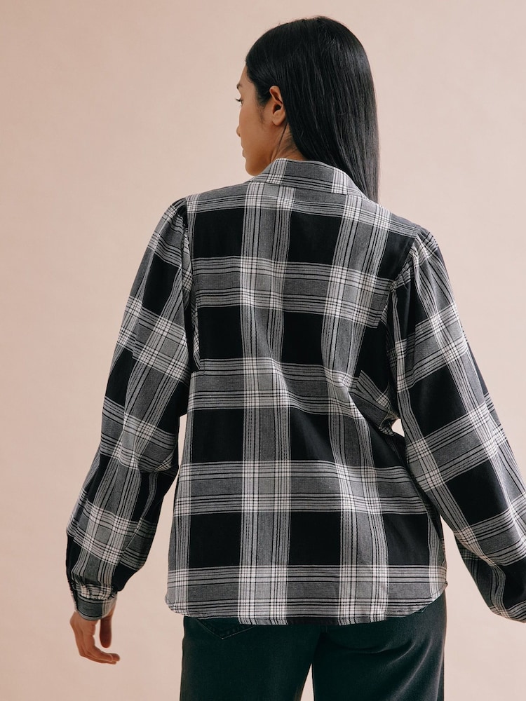Albaray Black 100% Cotton Check Shirt - Image 2 of 4
