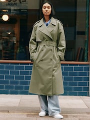 Albaray Green DB Classic Trench Coat - Image 1 of 6