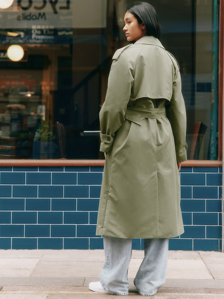 Albaray Green DB Classic Trench Coat - Image 2 of 6