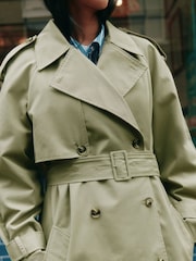 Albaray Green DB Classic Trench Coat - Image 3 of 6