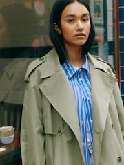 Albaray Green DB Classic Trench Coat - Image 4 of 6