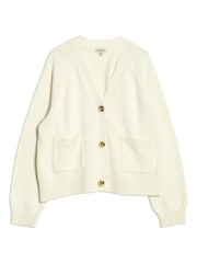 Albaray Relaxed V-Neck 100% Cotton Cardigan - Image 3 of 3