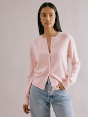 Albaray Pink Cashmere Blend Cardigan - Image 1 of 4