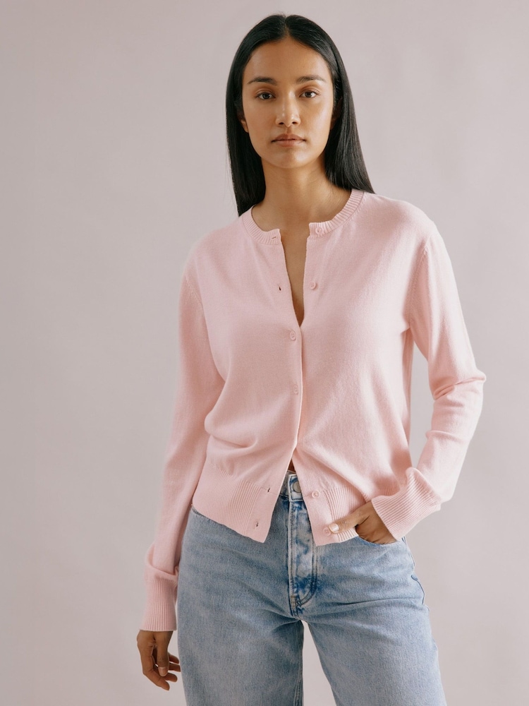 Albaray Pink Cashmere Blend Cardigan - Image 1 of 4