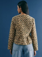 Albaray Animal Brown Quilted 100% Cotton Jacket - Image 2 of 5