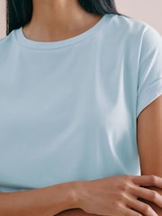 Azul - Albaray 100% Cotton Roll Back T-Shirt - Imagen 3 de 4