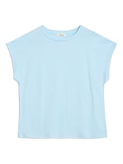 Azul - Albaray 100% Cotton Roll Back T-Shirt - Imagen 4 de 4