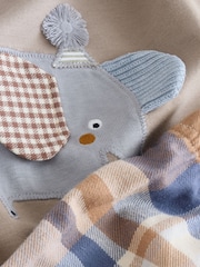 Olive Green/Stone/Ecru Animal Check Woven Bottom Pyjamas 3 Pack (9mths-8yrs) - Image 12 of 13