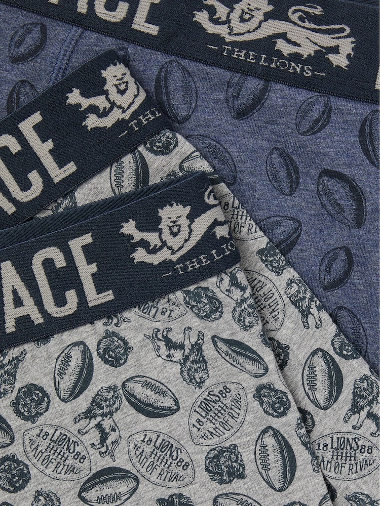 FatFace Navy 2 Pairs of Lion's Tour Boxers - Image 2 of 2