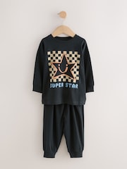 Multi Star and Checkerboard Oversized Pyjamas 3 Pack (9mths-10yrs) - Image 10 of 13