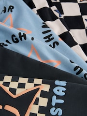 Multi Star and Checkerboard Oversized Pyjamas 3 Pack (9mths-10yrs) - Image 12 of 13