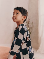 Multi Star and Checkerboard Oversized Pyjamas 3 Pack (9mths-10yrs) - Image 4 of 13