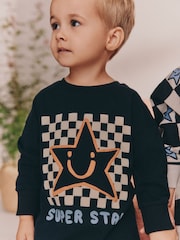 Multi Star and Checkerboard Oversized Pyjamas 3 Pack (9mths-10yrs) - Image 5 of 13