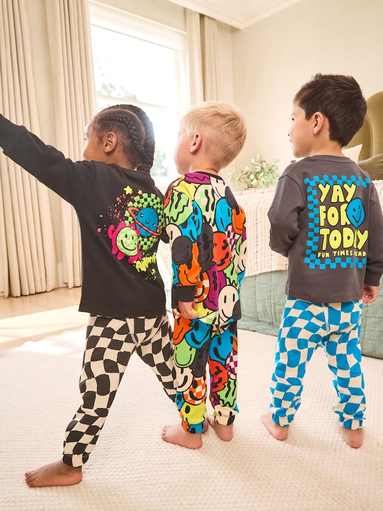 Multi Relaxed Snuggle Pyjamas 3 Pack (9mths-8yrs) - Image 2 of 3
