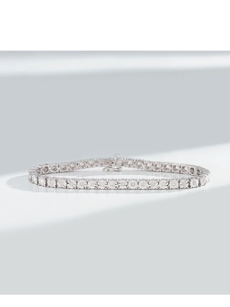 The Diamond Store White 1.00CT Set Tennis Bracelet - Image 4 of 4