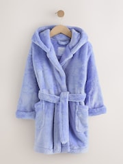 Blue Soft Touch Fleece Dressing Gown (9mths-16yrs) - Image 5 of 9