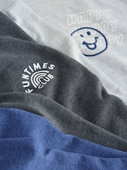 Blau / Grau Slogan - Relaxed Fit Pyjamas im 3er-Pack (9 Monate bis 10 Jahre) - Bild 6 von 7