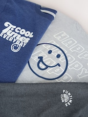 Blau / Grau Slogan - Relaxed Fit Pyjamas im 3er-Pack (9 Monate bis 10 Jahre) - Bild 7 von 7
