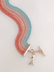 Multicoloured Ball Chain Multirow Bracelet - Image 2 of 3