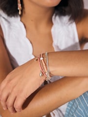 Orange - Bracelet multirang avec perles - Image 1 de 2
