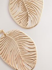 Gold Tone Filigree Drop Earrings - Image 2 of 3