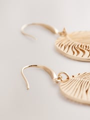 Gold Tone Filigree Drop Earrings - Image 3 of 3