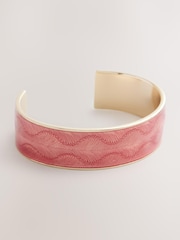 Red/Gold Tone Textured Cuff Bracelet - Image 1 of 3
