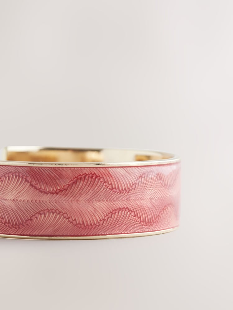 Red/Gold Tone Textured Cuff Bracelet - Image 2 of 3
