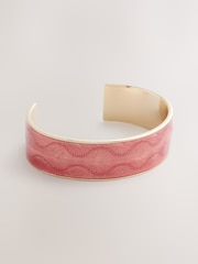 Red/Gold Tone Textured Cuff Bracelet - Image 3 of 3