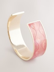 Red/Gold Tone Textured Cuff Bracelet - Image 4 of 5