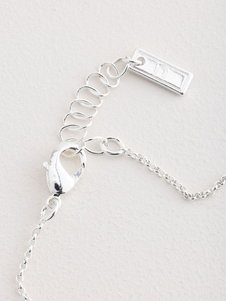 Silver Tone Pave Heart Anklet - Image 3 of 3 Silver Tone Pave Heart Anklet - Image 3 of 3