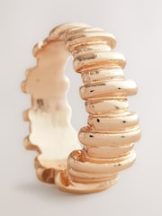 Gold Tone Ridged Ring - Image 3 of 3