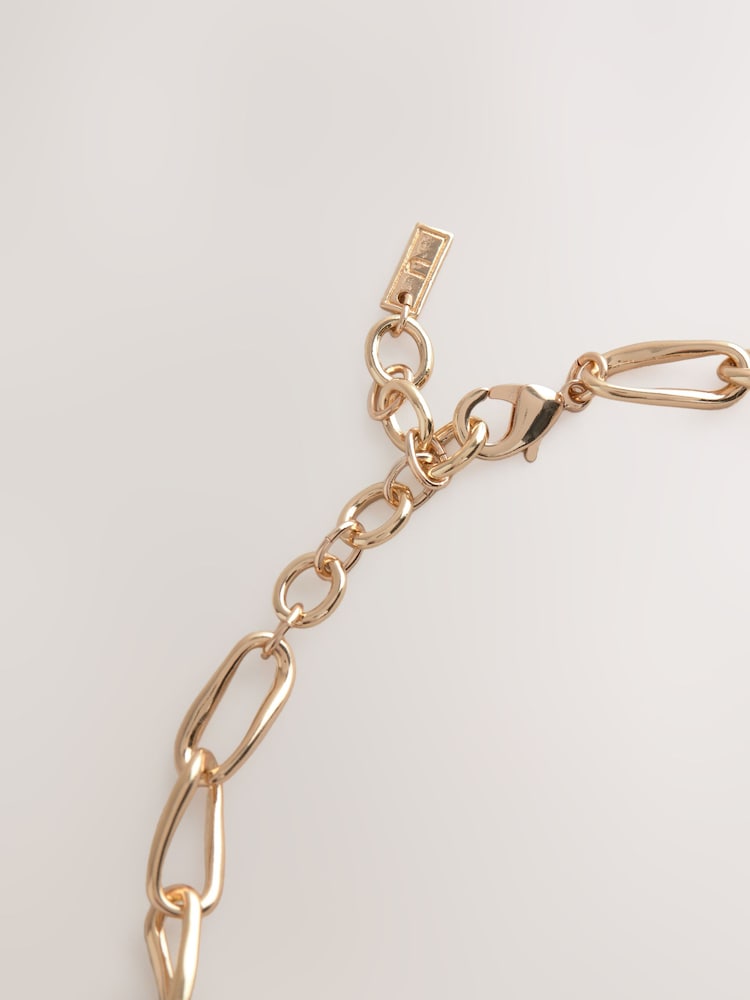 Gold Tone Fish Charm Necklace - Image 2 of 3