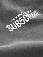 Grey Washed Hoodie Subscribe Hoodie (3-16yrs) - Image 3 of 4